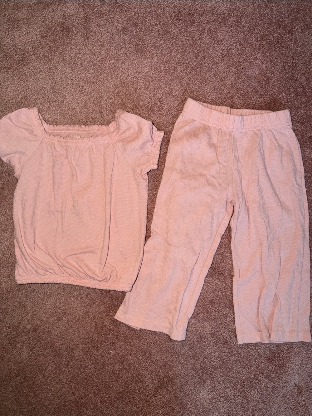 Carter's Pale Pink Girls' Two-Piece Pajama Set